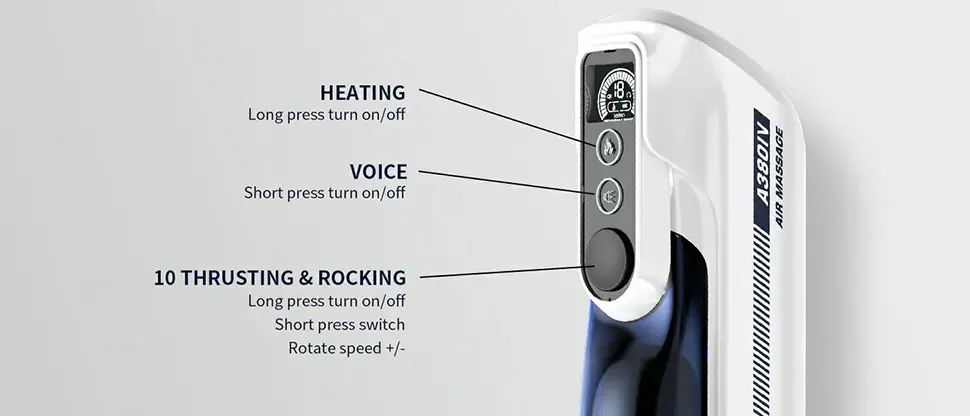 Leten A380 IV Piston 10 Thrusting Smart Heating Male Masturbator