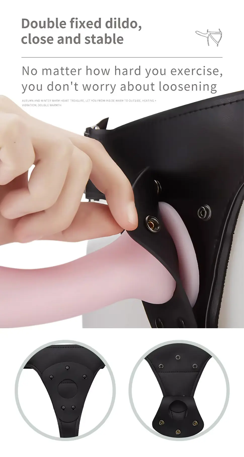 ROOMFUN CH-004M Strap on Auto-heating Harness Dildo