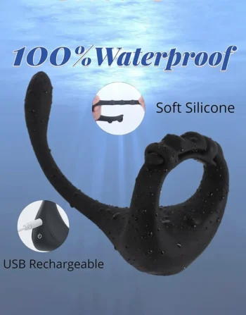 KKCAT Remote Control Adjustable Ring Vibration Prostate Massager