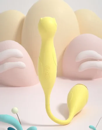 LILO Cute Cat Double-Headed Vibrator with Sucking Massage