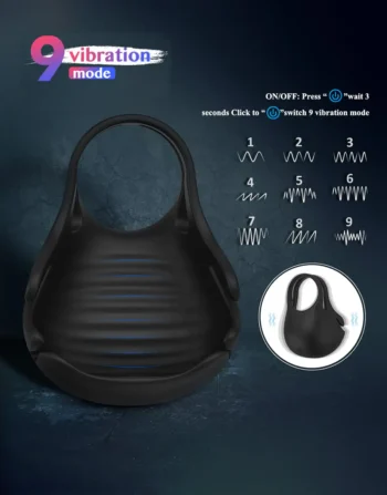 S-HANDE Remote Control Silicone Cock Ring Testicular Stimulator