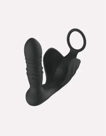 Samurai Beads 9 Thrusting Anal Prostate Massager with Remote & Cock Ring