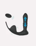 Samurai Beads 9 Thrusting Anal Prostate Massager with Remote & Cock Ring 1