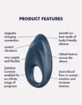 Satisfyer Powerful One Vibrating App Control Cock Ring for Couples 1